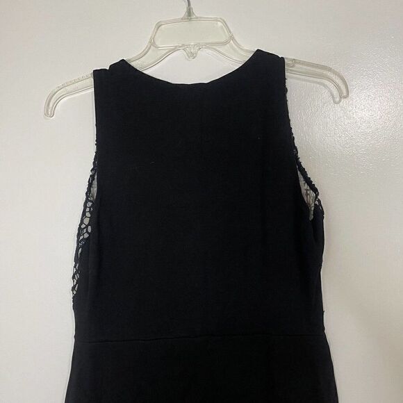 RED Valentino black knit lace overlay sleeveless bodycon dress size Medium - Picture 4 of 4